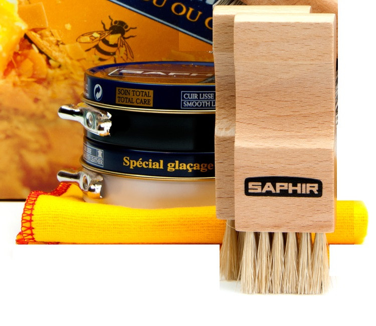 Подарунковий набір для догляду за взуттям Saphir Wax Box Small, фото 1
