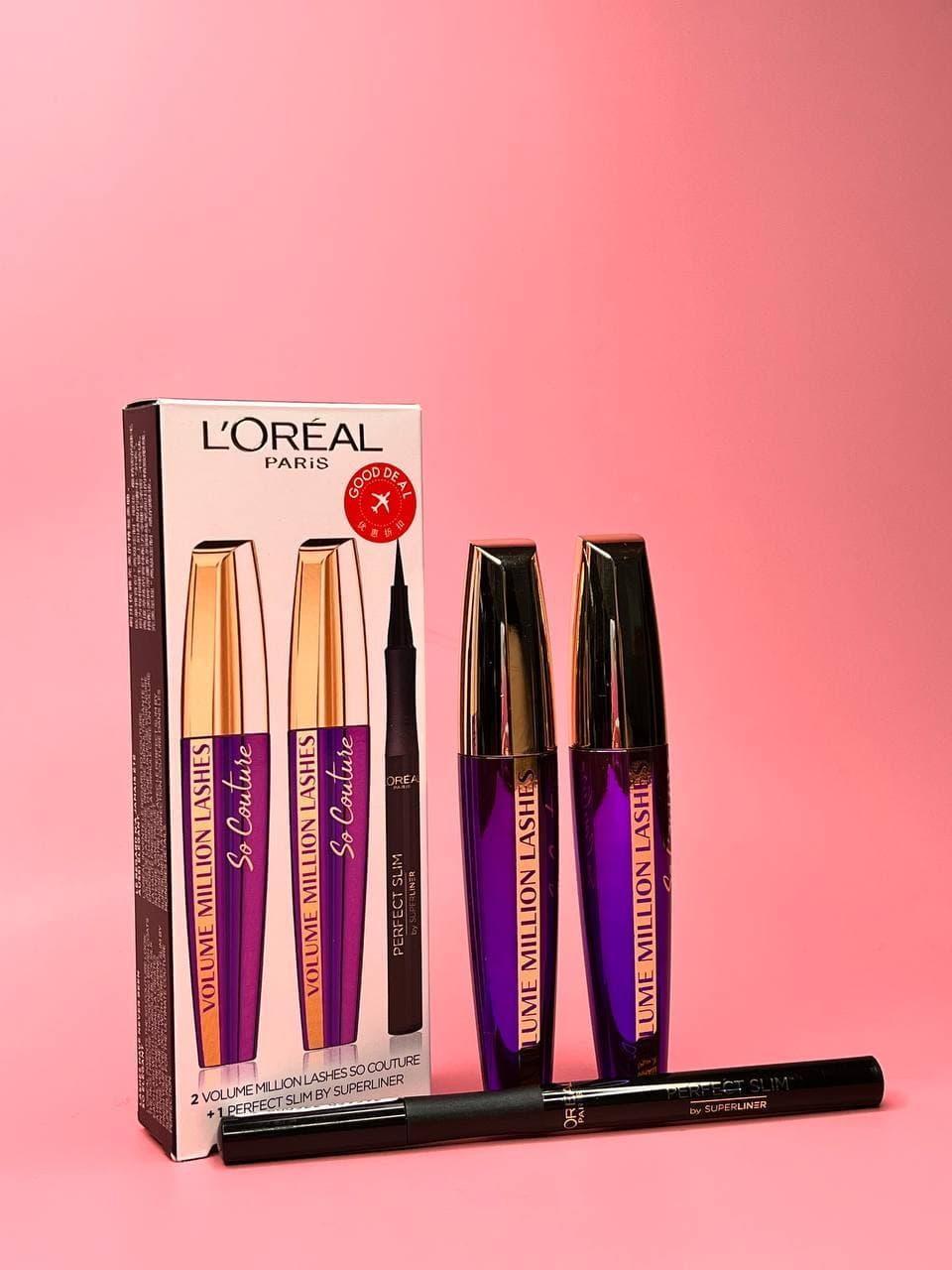 Набір туші та підводки для очей L'Oreal Volume Million Lashes So Couture