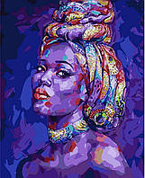 Картина по номерам Афро портрет, 40х50 Strateg (SY6163)