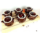 Горщики для запікання в духовці 6 шт з кераміки "їж На здоров'я" 500 мл