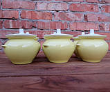 Горщики для запікання в духовці 6 шт з кераміки лимонні 450 мл, фото 2