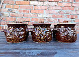 Горщики для запікання в духовці Гриби коричневі 500 мл 6 шт кераміка, фото 2