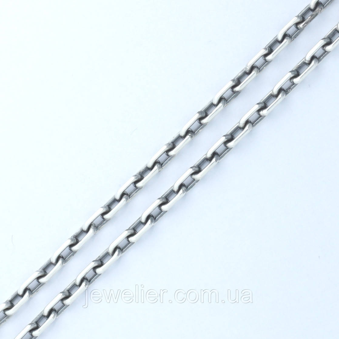 Ланцюжок срібний "Якір" чорнений, 55 см, 4 мм