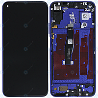 Дисплей для Huawei Honor 20, Honor 20 Pro, Nova 5T (YAL-L21), модуль (экран сенсор) с синей рамкой