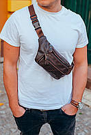 Чоловіча шкіряна сумка-бананка на пояс і через плече TidinBag - 107843, фото 2