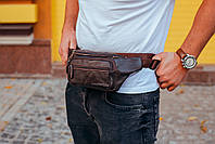 Чоловіча шкіряна сумка-бананка на пояс і через плече TidinBag - 107843, фото 4