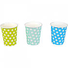 Стаканчики одноразові Горошок картонні в наборі 10шт арт.10-41, фото 3