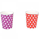 Стаканчики одноразові Горошок картонні в наборі 10шт арт.10-41, фото 2
