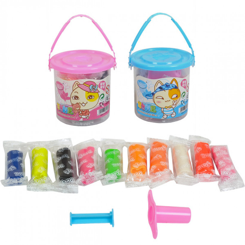 Моделін в відерці набір 10 кольорів 6,5х6см арт. 2262, фото 1