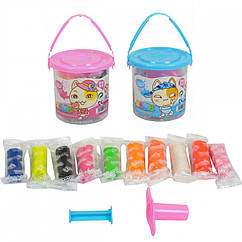 Моделін в відерці набір 10 кольорів 6,5х6см арт. 2262