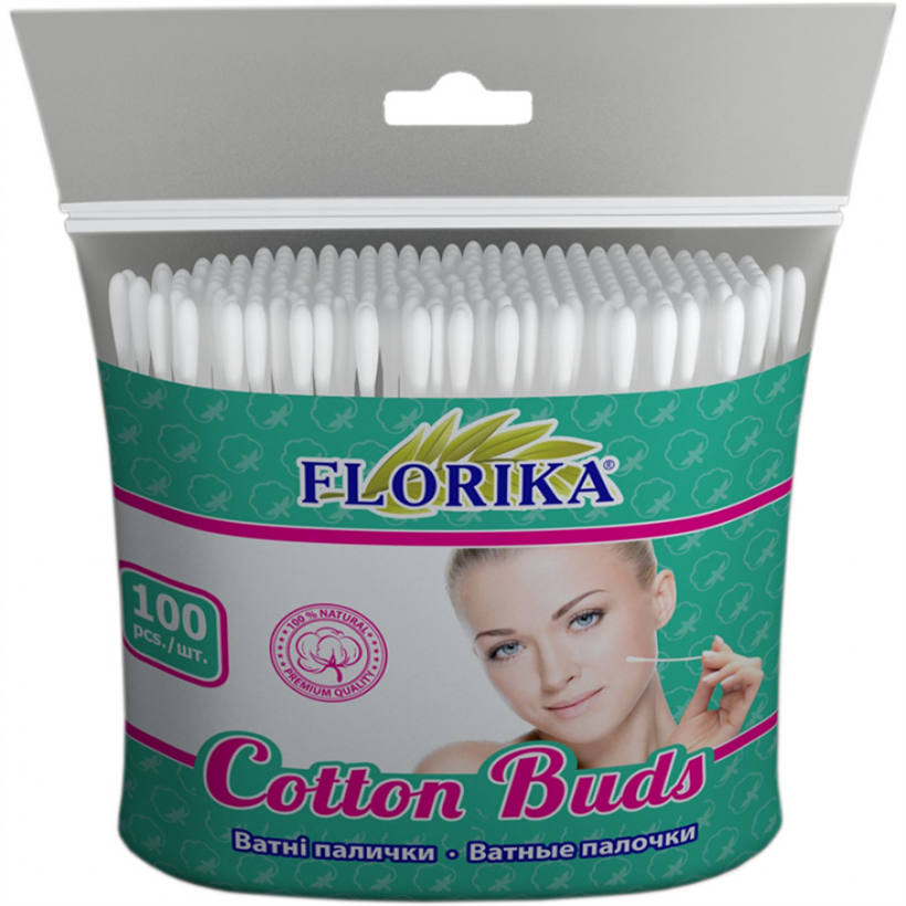 Ватні палички Florika 100шт 75мм арт. 93508, фото 1