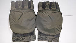 Рукавички-рукавиці з відкидними пальцями хакі