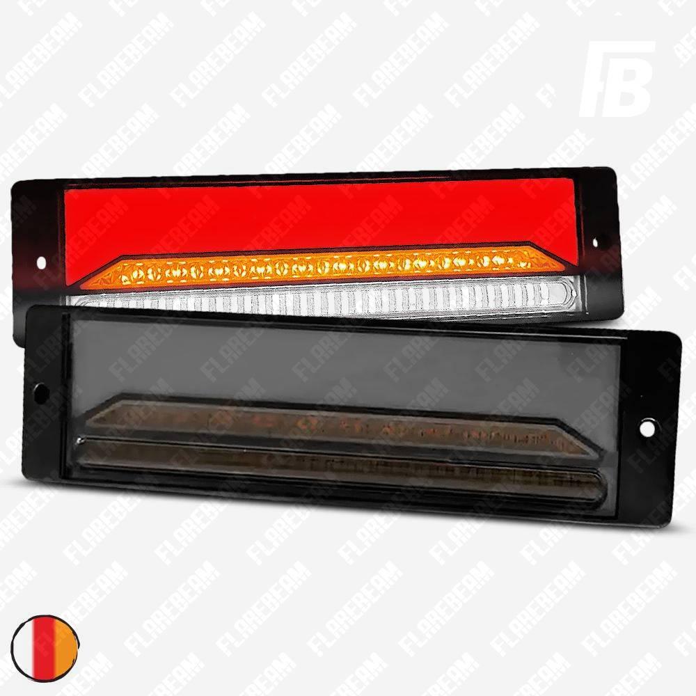 Задні ліхтарі FB 01 для автомобіля або причепа, світлодіодні (LED), 30 см * 8 см, тоновані, 2 шт.