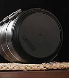 Ланчбокс з металевою колбою 3 яруси Boerle 2400 мл чорний (LB-30189), фото 9