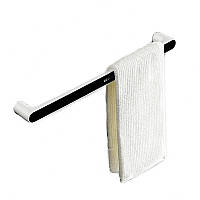 Тримач для рушників настінний вологостійкий з самоклейною фіксацією ЕСОСО чорний (ЕО-27751)