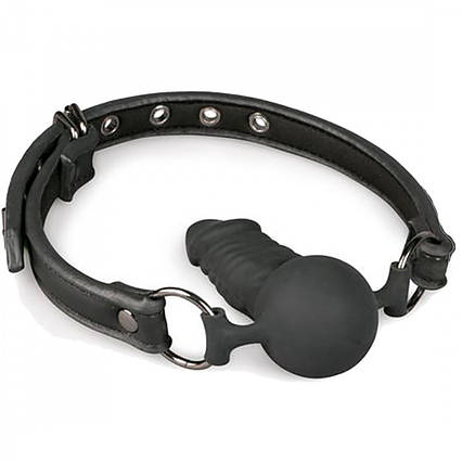 Кляп EASYTOYS BALL GAG WITH SILICONE DONG, фото 2