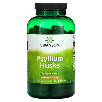 Псиліум 610 мг Swanson Psyllium Husk Подорожник лушпиння насіння клітковина 300 капсул