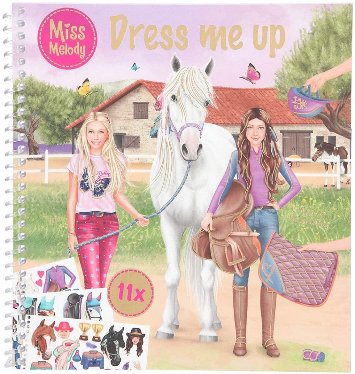 Ress Me Up Book Siena Miss Melody набір для творчості, стікербук модні наїзниці та коні TOP Model 11498