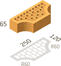 Кирпич клинкерный фасонный Керамейя Клинкерам 250x120x65 мм Рубин 36% - фото 6 - id-p32440627