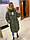 Жіночий зимовий пуховик у стилі оверсайз із хутром на капюшоні, фото 7