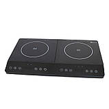 Плита індукційна Domotec MS-5872 2кф., 4000Вт. (Чорний), фото 2
