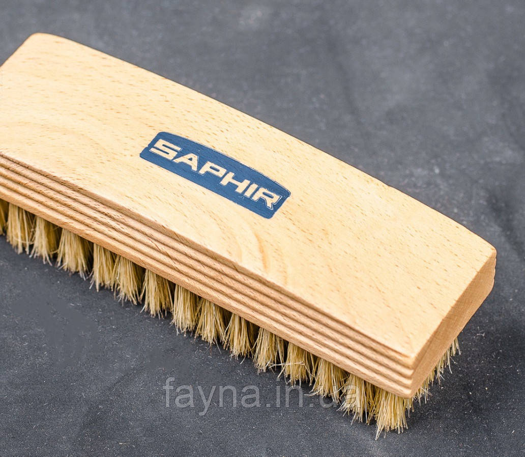 Щітка для взуття Saphir Polisher Brush прямокутна (натуральна щетина, світлий ворс)