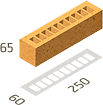 Цегла клінкерна Керамейя Клінкерам 250x60x65 мм Янтар Пр 1/2 28% - фото 3 - id-p32487190