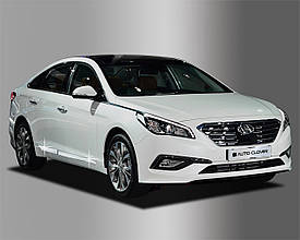 Молдинги дверей хромовані Hyundai Sonata LF 2014-2019 (Autoclover C222)