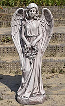 Скульптура Ангела з віночком з атмосферостійкого вібробетону 80 см