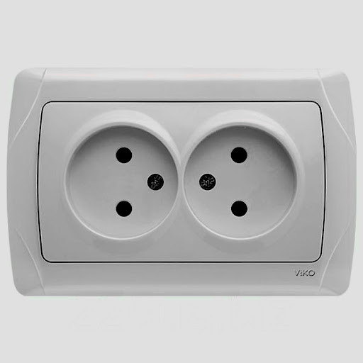 Розетка 2-а без заземлення біла Viko Carmen 90561055