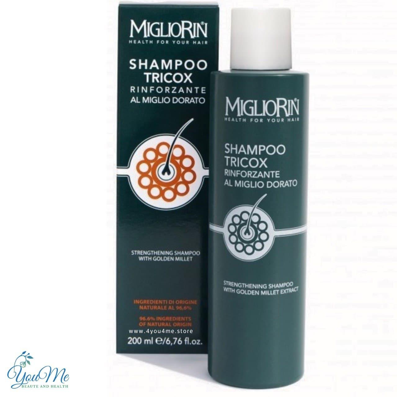 Шампунь Мігіорин Трикокс для зміцнення, пожвавлення волосся Migliorin TRICOX Швейцарія 200 мл