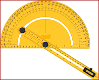 Транспортир угломер с уровнем 250 мм 0-180 градусов 89-000