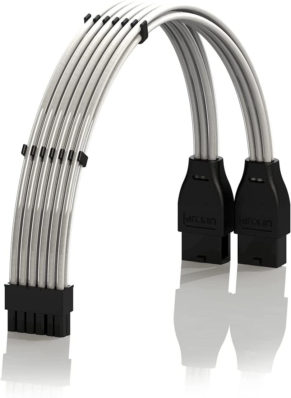 LINKUP PCIe 4.0 Power PSU Adapter 16AWG 12Pin to 2 x 8Pin PCI-e Adapter (30cm)