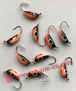 Мормилка вольфрамова Bravo 2030-372 3,0 мм 0,6 г. Ризький банан із вушком фарбований 372