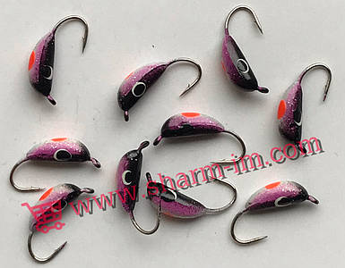 Мормилка вольфрамова Bravo 2030-371 3,0 мм 0,6 г. Ризький банан із вушком фарбований