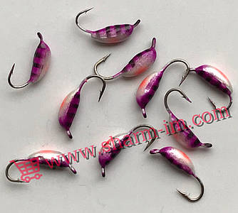 Мормилка вольфрамова Bravo 2025-380 2,5 мм 0,37 г. Ризький банан із вушком краш. 380