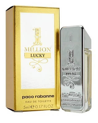 Духи мініатюра Paco Rabanne 1 Million Lucky edt 5ml оригінал, деревний солодкий чоловічий аромат
