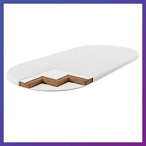 Матрац у дитячу коляску кокос 2 см білий Матрацик для коляски