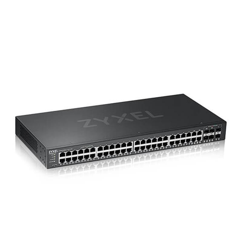Комутатор ZYXEL GS2220-50 (GS2220-50-EU0101F) (44xGE, 4xCombo, 2xSFP, CLI, Nebula, rackmount, L2)