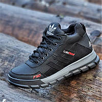 Тільки 35р, 36р і 38р! Кросівки шкіряні зимові підліткові для хлопчиків натуральне хутро, короткі черевики (Код: 2012)