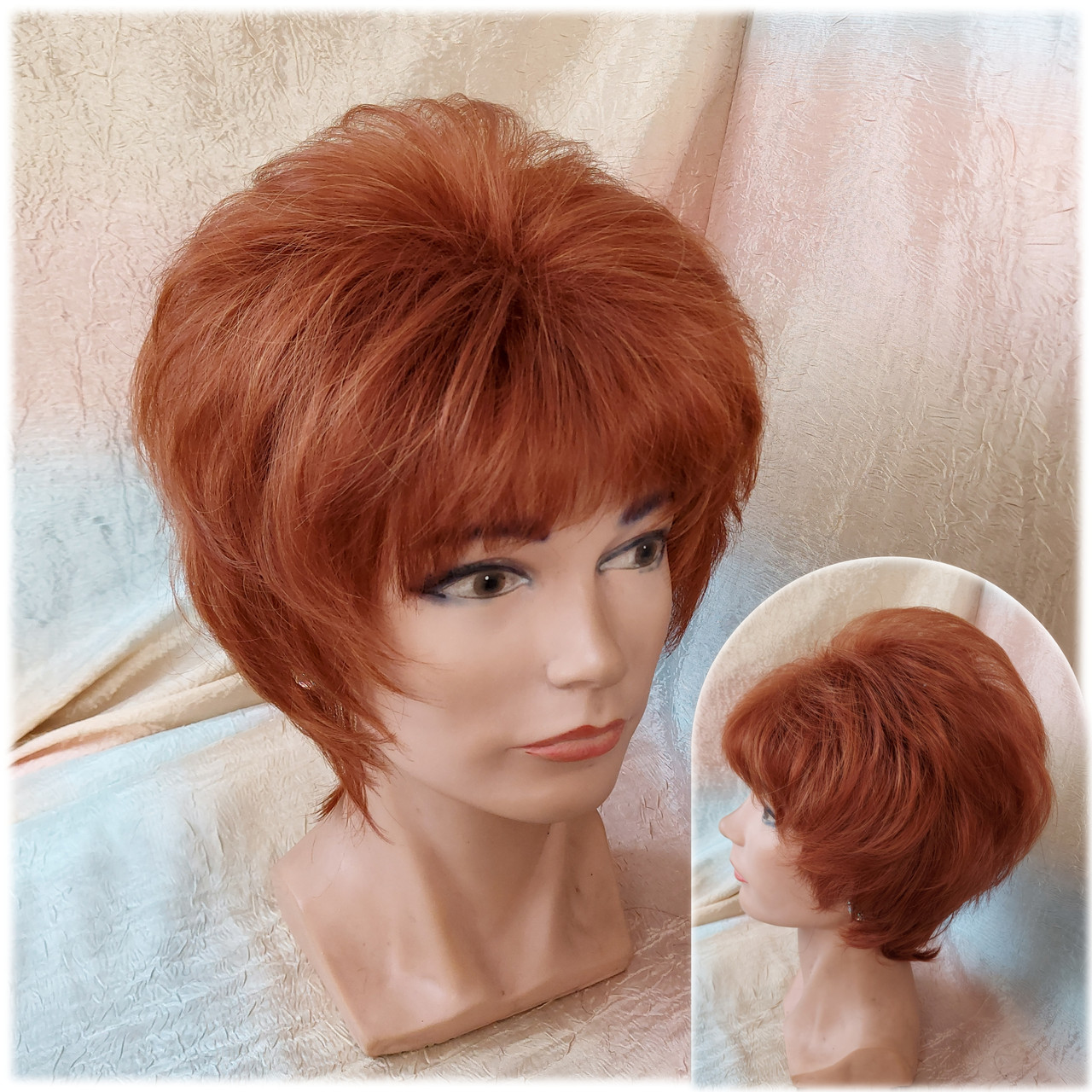 Перука каскад з термоволокна рудий 2855-130А, фото 1