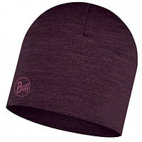 Шапка Buff Midweight Merino Wool Hat solid deep purple