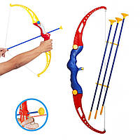 📌 Дитячий лук зі стрілами на присосках | Іграшковий лук якісний пластик, 60 см 960А