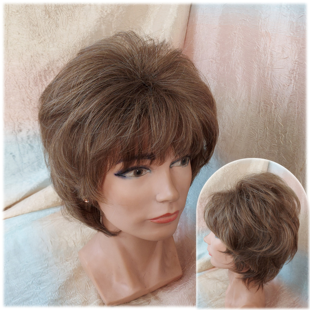 Перука каскад з термоволокна русявий милированный 2855-12Н124, фото 1