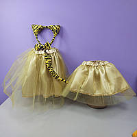 Костюм тигра новогодний 2-8 лет юбка фатиновая и обруч золотой цвет 1 шт тигренок