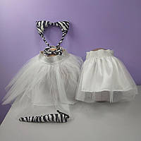 Костюм тигра новогодний 1-8 лет юбка фатиновая и обруч белый цвет 1 шт тигренок