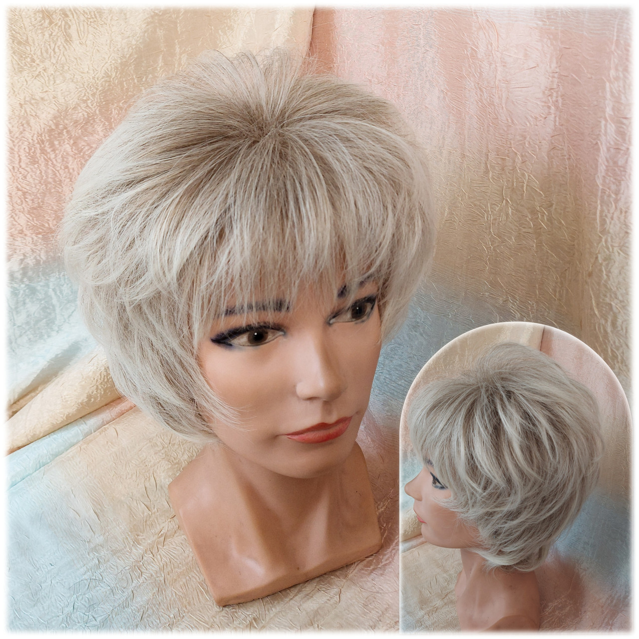 Перука каскад з термоволокна платиновий блонд 2855-15ВТ613, фото 1