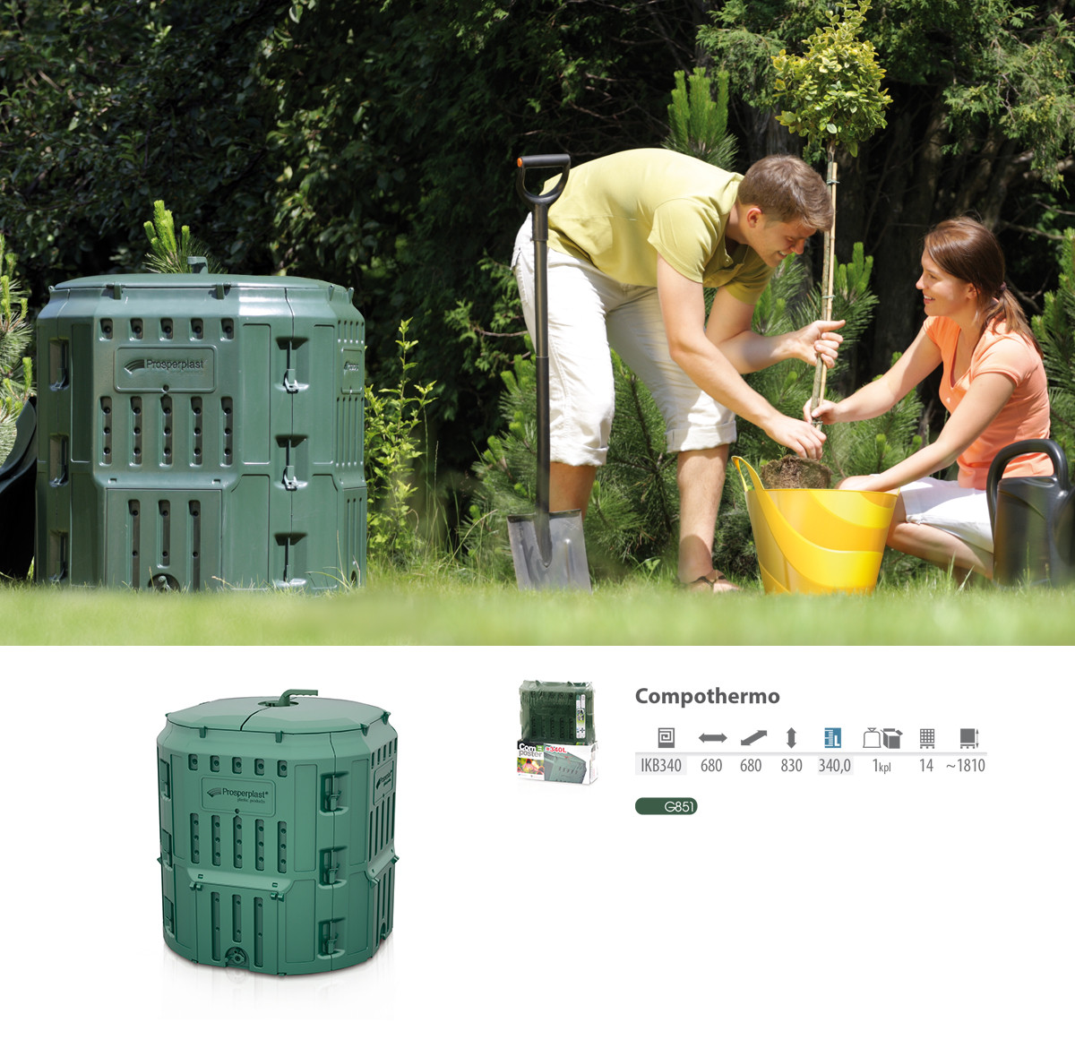 Компостер COMPOTHERMO - FOREST GREEN IKB340-G851