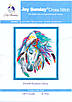 Набір для вишивання за нанесеною на канву схемою  "Rainbow Horse". AIDA 14CT printed,31*37см, фото 3
