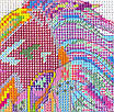 Набір для вишивання за нанесеною на канву схемою  "Rainbow Horse". AIDA 14CT printed,31*37см, фото 9